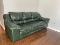 Genuine leather couch and chair set
