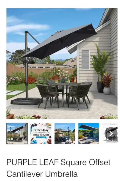 Patio Umbrella and Base (both brand new), View more