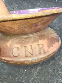 Vintage Railway/Railroad C.N.R Cast Iron Spittoon. Collectible
