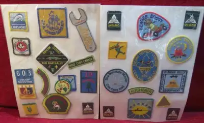 VINTAGE CANADA BOY SOCUT PATCHES - 2 PAGES - about 27 PIECES, View more