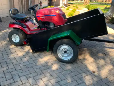 Very nice tilt to load utility trailer 4’x6’ Full size 13” tires and 2500 pound axle Very secure and...