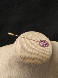 Pink and Gold Tone Stickpin