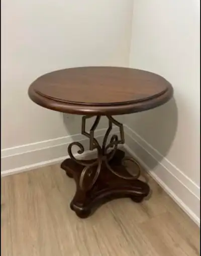 Wood & Metal Round End Tables, View more