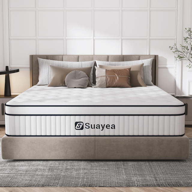 BRABD NEW SUAYEA 12 Inch Full/Double Size Hybrid Mattress in Beds & Mattresses in London - Image 4