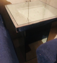 MIRRORED SIDE TABLES (2) ($75 each or O.B.O)