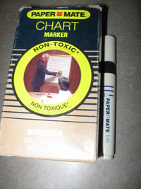 New Box of 12 Black Chart Markers