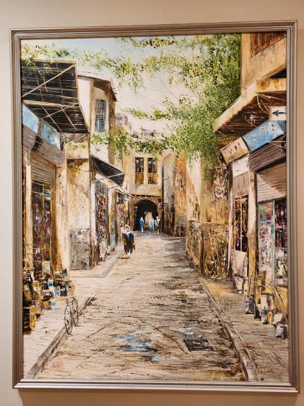 Original oil painting. Old Damascus Tableau original vieux Damas in Arts & Collectibles in Gatineau - Image 2