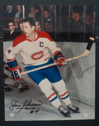 Superbe photo de Jean Béliveau autographiée Canadiens signature