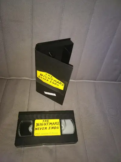 Vintage VHS tape.. selling as a blank tape.........THE NIGHTMARE NEVER ENDS...1980 Horror B - Movie....