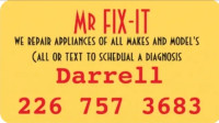 MR FIX-IT APPLIANCE REPAIRS AND INSTALLATIONS
