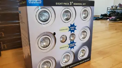 Catalina White CR78 3" Remodel Recessed Lighting Kit Gimbal/Swivel with included bulbs (GU10 -50 wat...