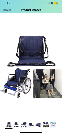 Patient Lift Stair Slide Board Transfer Chair Wheelchair Belt Sa