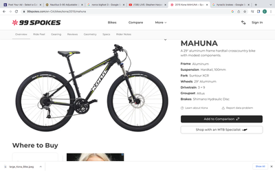 Kona Mahuna Mountain Bike, View more