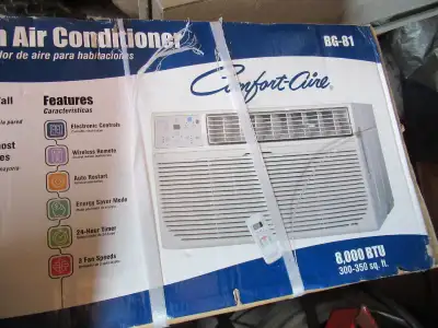 8000  btu air conditioner with remote never used in box 250.00, View more