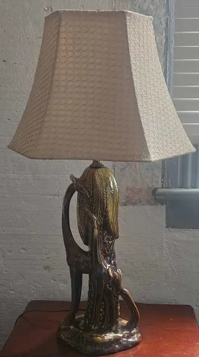 vintage ceramic giraffe lamp , View more