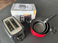Cookware sets and toaster