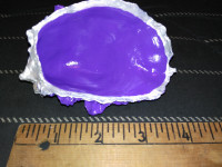 Purple Hand Painted Oyster Shell Trinket/Ring/Jewelry Dish - Nau