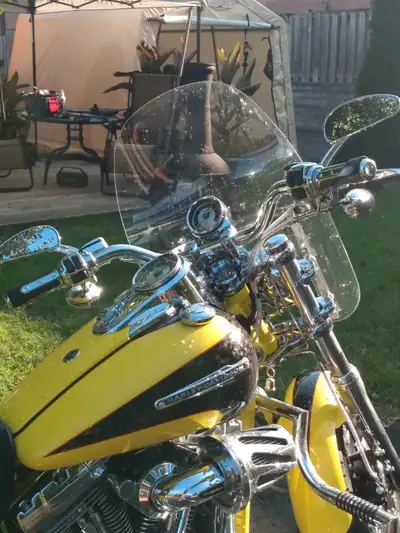 110cu with stage 3 upgraded pistons and 259e cam , D&D 2 into 1 exhaust, oil cooler , quick release...
