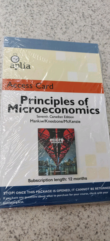 Aplia access code for Principles of Microeconomics in Textbooks in Mississauga / Peel Region