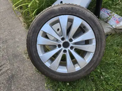For sale, Volkswagon 17" Factory rim with good Goodride all season tire 215 55 17 Asking $100 Pick u...