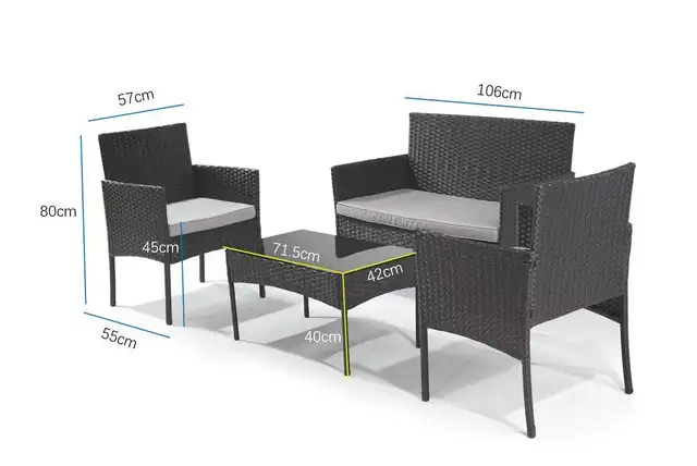 Extra $20 off, 4pc rattan wicker Outdoor Furniture Set in Patio & Garden Furniture in Markham / York Region - Image 6