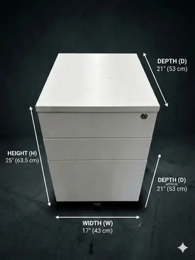 Mobile 3-Drawer Filing Cabinet, View more