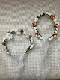 Couronnes de fleurs / Flower Tiara - mariage ou soirée / wedding