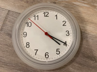 Plastic wall clock (9.5 inch diameter) 