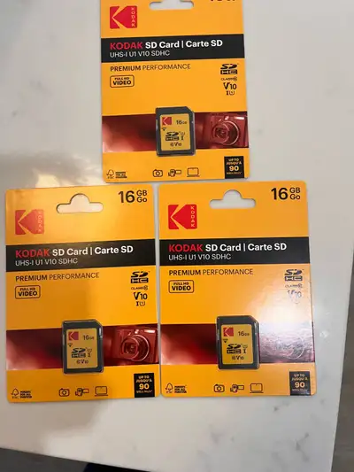 Kodak 16GB SD Card x 3 for 20$ , View more