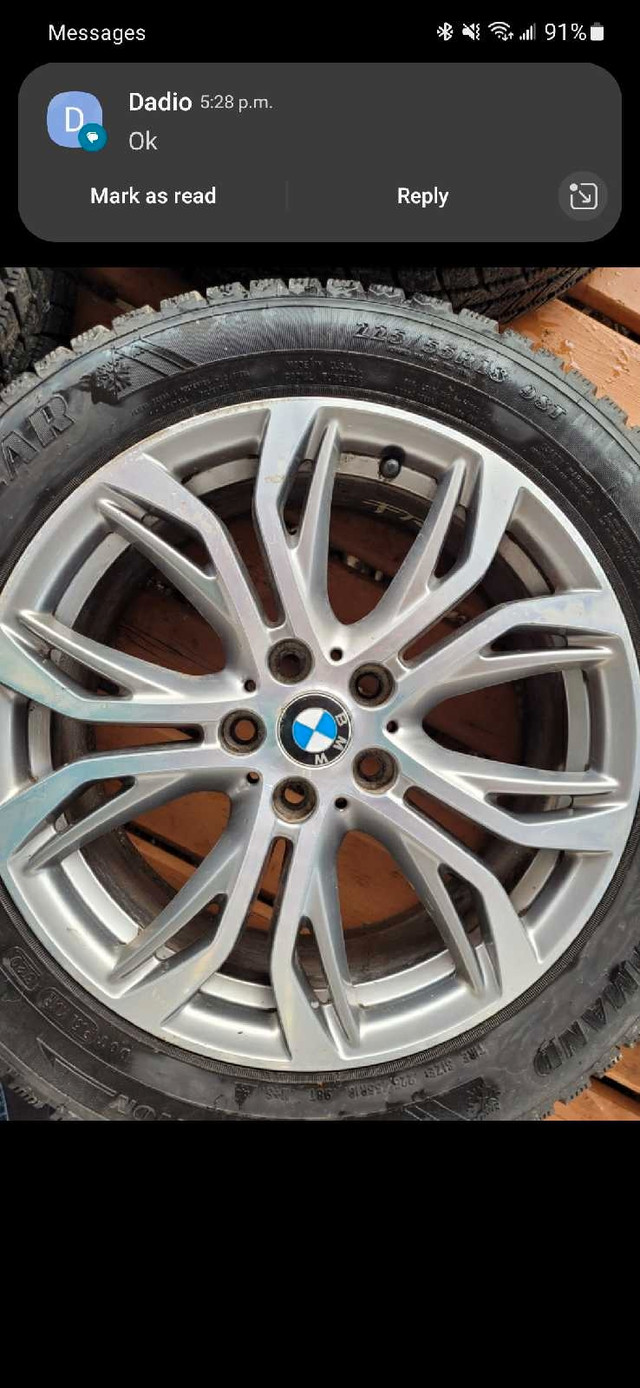 Set of 4 BMW Rims with Winter Tires in Tires & Rims in Saskatoon
