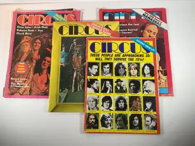 Circus Rock and Roll Magazines - Circa Early 1970's