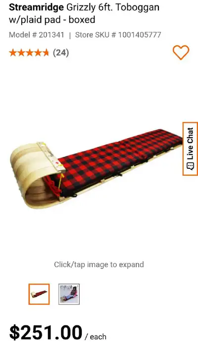 Streamridge Grizzly 6ft toboggan , View more