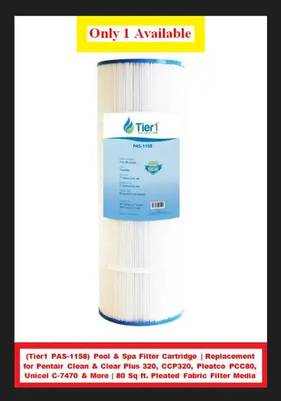 (NEW) Tier1 PAS-1158 Pool Spa Filter Cartridge 80 Sq Ft, View more