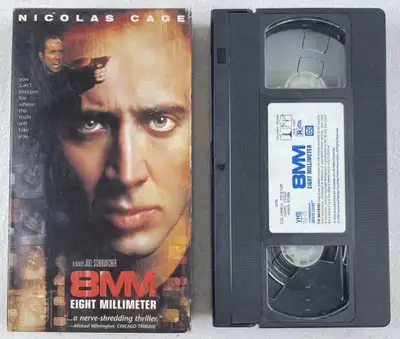 Dive into nostalgia with these used VHS tapes, including titles like '8MM,' '2 Fast 2 Furious,' 'Spi...