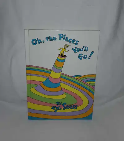 Oh, the Places You'll Go! By Dr. Seuss Hardcover 8x11 Hardcover book 8" x 11". Random House 1990. Ve...