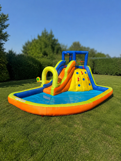 Huge Inflatable Water Park & Waterslide – Kids Splash Pad, View more