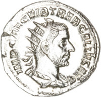 Ancient Roman Silver Coin Trebonianus Gallus: 251-253 AD