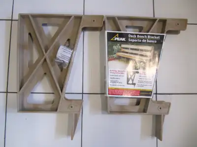 Up for sale is a Peak Innovations Inc. Deck Bench Brackets brand new and in there original packaging...
