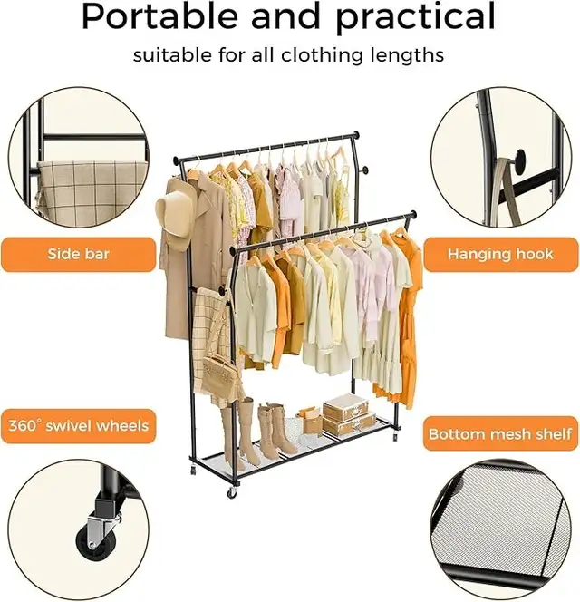 NEW IN BOX TechSpanner ® Double Rods Clothes Rack in Storage & Organization in Oakville / Halton Region - Image 5