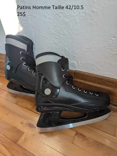 Patins à glace de chez Decathlon pour homme Taille 42 - 10.5 Très peu utilisé