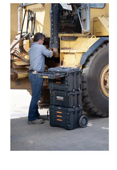 Ridgid tool box with drawers, View more