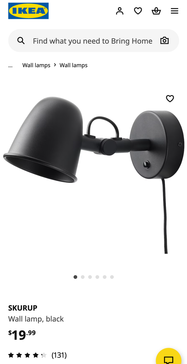 Like new: IKEA SKURUP Wall lamp in Indoor Lighting & Fans in Oakville / Halton Region - Image 4