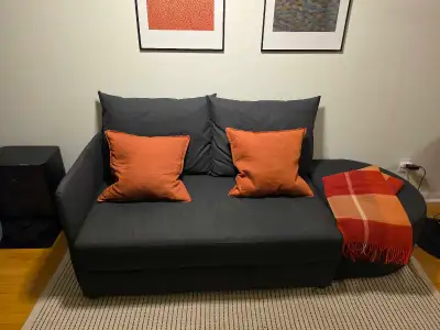 IKEA LINDÅKRA Sofa Sofabed Daybed Loveseat w/ Ottoman Dark Gray, View more