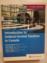 Introduction to  Federal income Taxation in Canada 41th ed OBO