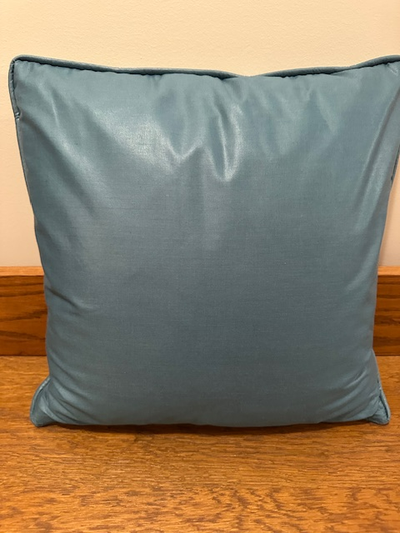 Blue Silk Decorative Throw Pillow, View more