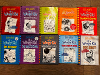 Diary of a Wimpy Kid - 4 books, 1,5,8,9