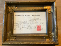 Antique 1903 Receipt from the British Medical Association
