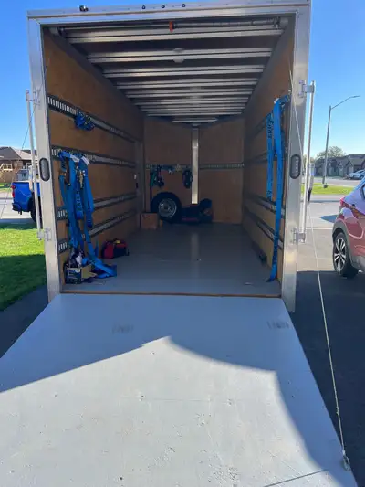 The trailer is a 2024 model year EZ Hauler, 7x16 by 7’ high, 7000lbs GVWR, tandem with a spare tire....