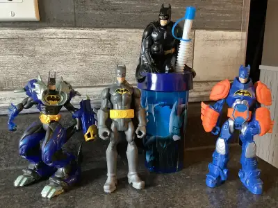 ASSORTED BATMAN FIGURES AND DRINKING CUP, View more