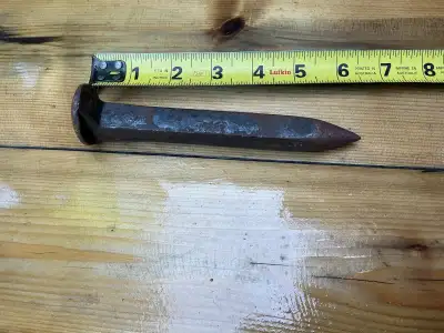 Antique Blacksmith Railroad Spike Made Into an Anvil Hardy Stake, View more
